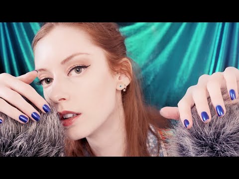 Soft Fluffy Mic Brushing With Fingertips & Comforting Gentle Whispers 💜 ASMR