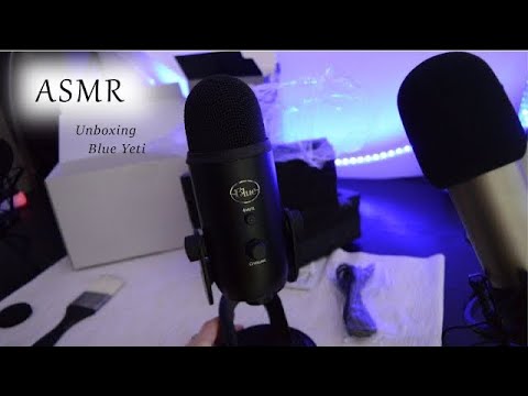 ASMR Unboxing Blue Yeti microphone