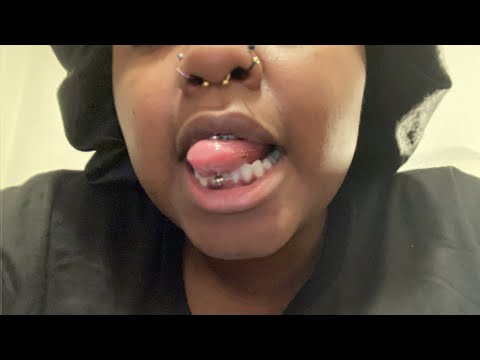 ASMR playing with my tongue piercing 💌👅💦
