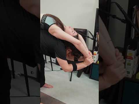 ASMR сhiropractic adjustment and stretching poses for Lisa #chiropractic