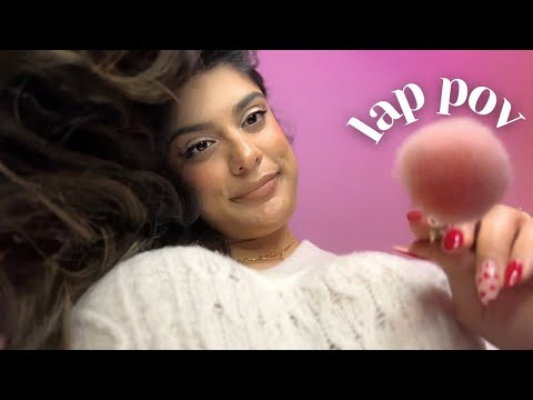 You're Laying On Your Big Sisters Lap 💗~ASMR (Makeup, Positive Affirmations & More)