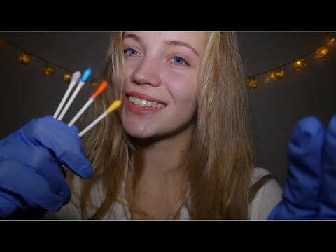 ASMR ROLEPLAY MEDECIN 👉 Test des 5 sens (visuels, bruits de gants, sons de clavier, face touching..)