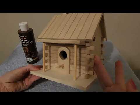 ASMR | Painting a Birdhouse With Linseed Oil & Rambling (Soft Spoken)