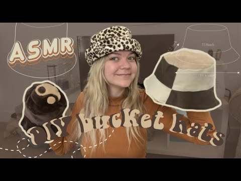 I made bucket hats!!! ASMR 🤎DIY thrift flip ft. fall tones & fabric scratching 🤎