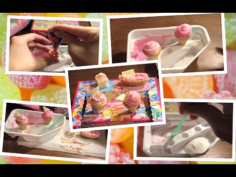 【ASMR】知育菓子(たのしいケーキやさん)/Kracie popin cookin Let's make a candy!!【音フェチ】