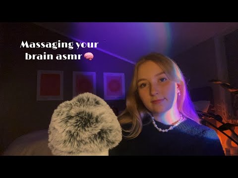 1h massaging your brain ASMR 🧠 Fluffy mic triggers, brushing the mic, thunderstorm, foam cover ect.