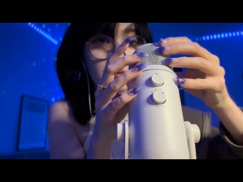 ASMR mic scratching with long nails 💅