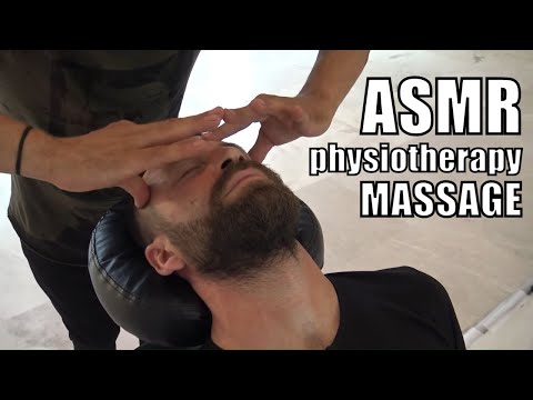 ASMR physiotherapy painkiller chair massage + calming head,foot,back,arm,face,neck,sleep massage