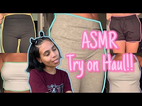 ASMR SHORT TRY ON HAUL (with layered mouth sounds!!)