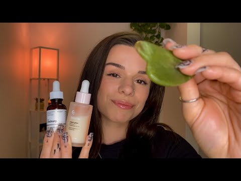 ASMR soothing skincare treatment (layered sounds & personal attention)