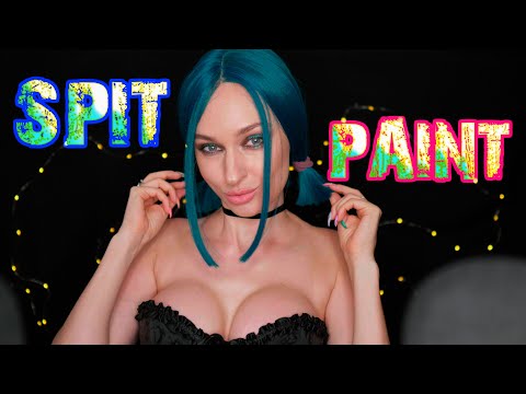 ASMR Spit Painting You 🤤 Wet Mouth Sounds ASMR 🤪🔥