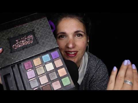 ASMR Show & Tell: My Eyeshadow Palettes (whispering, tapping)