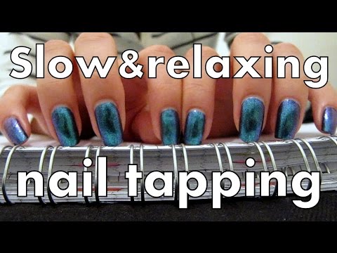 #112 Slow and relaxing nail tapping on a notebook *ASMR*