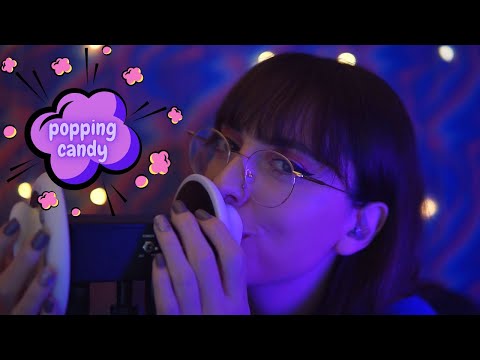 ASMR popping candy with mouth cupping & panning