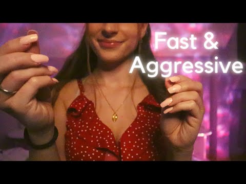 ASMR | Fast and Aggressive Hand Movements & Mouth Sounds⚡️