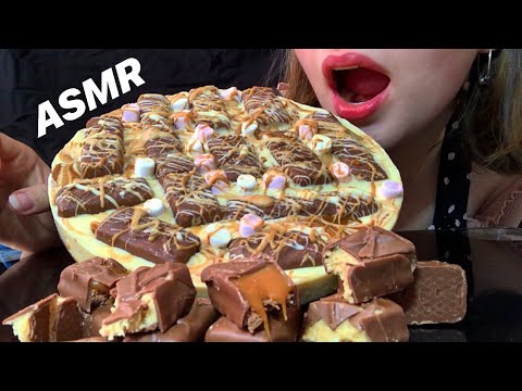 ASMR Eating CHOCOLATE Rocky Road Wheel ! With Caramel And Biscoff Spread