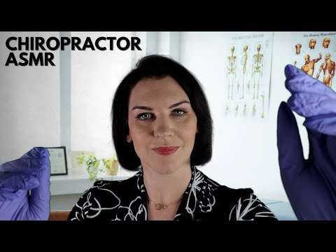 ASMR Chiropractor (gentle assessment, adjustments with real bone cracking, lots of glove sounds)