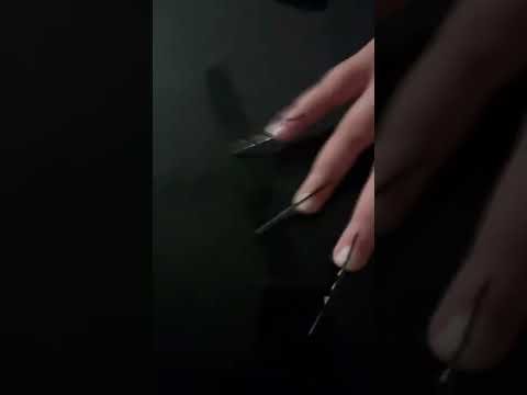 Nail tapping on glass ASMR