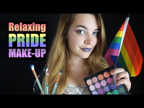 🌈 ASMR Pride Make-up Role play! 🌈 Face brushing, Tapping, Personal attention [Binaural]