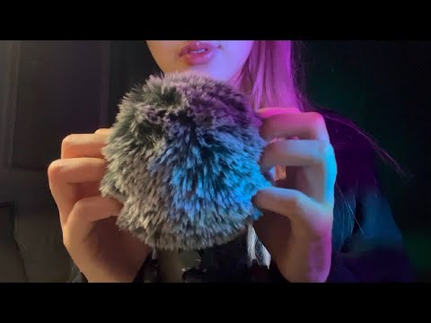 ASMR gentle fluffy mic attention! (brushing, scratching, squeezing)