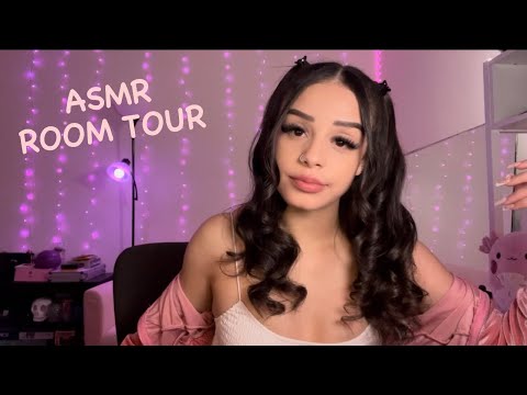 ASMR Room Tour 💗 Tapping + Scratching in my PINK Room (whispering, camera taps / scratches) Lofi ✨