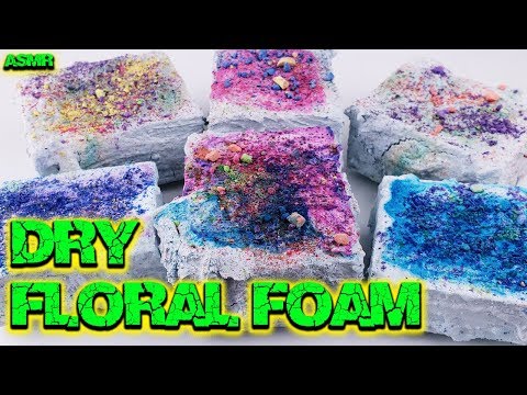 ASMR Satisfying Dry Floral Foam Covered in Paste - Relaxing ASMR Sleep