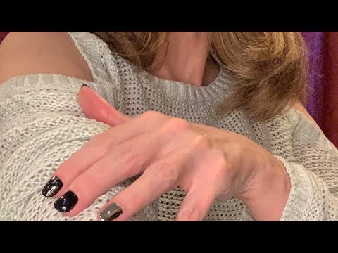ASMR Sleeve Rolling Shirt Scratching ⭐️ REQUESTED⭐️ Fabric Tingles 🌿 Spring Time Sweater 🌿