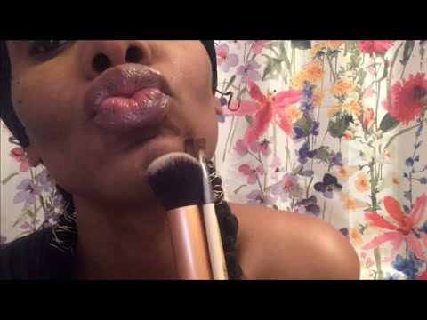 Face Brushing ASMR | Makeup Brushes | kissing ASMR