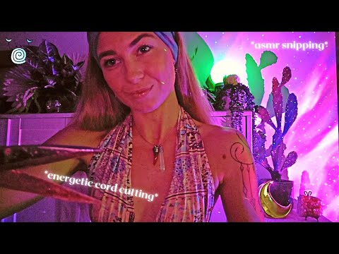 [Reiki ASMR] ~ 💖Energetic Cord Cutting Ritual💖 | ASMR snipping and plucking | negativity removal