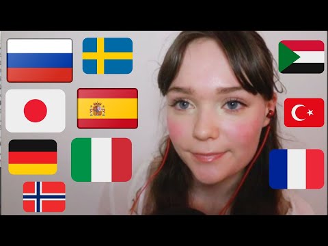 ASMR Speaking Different Languages (Spanish, Russian, French, Japanese)