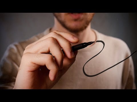 ASMR Follow the pen with whispering, noMics