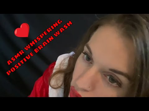 ASMR Affirmations For Positive Brain Wash ♡ Whispering + Hand Movements