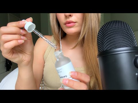 ASMR doing your skincare after you've had a long day | pampering, personal attention, face touching
