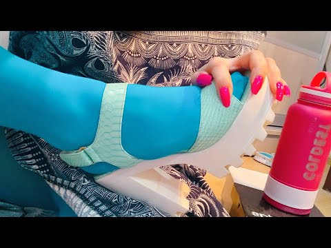 ASMR On The Floor: SCRATCHING ON SHOES AND TIGHTS 🦄