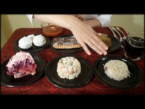 ASMR Eating sounds!!! Russian Traditional Foods Tasting ♥ (see description :)