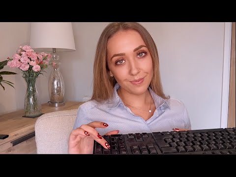 ASMR Interview - Asking You Questions Roleplay (typing, writing sounds, business/background ASMR)