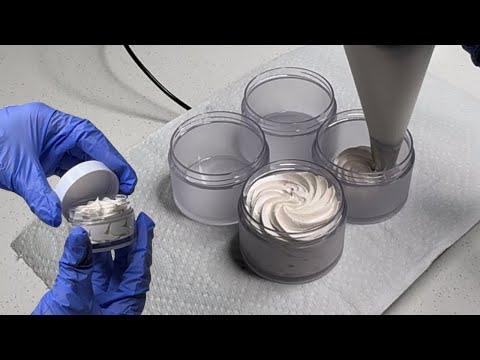 [ASMR] Piping Body Butter [Crackling & Lid Sounds]