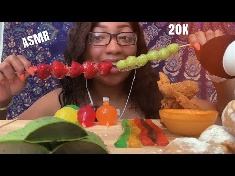 ASMR | Popular ASMR FOODS | Mochi, Jelly Fruits, Jelly Straws, Aloe Vera, Fried Chicken & Cheese