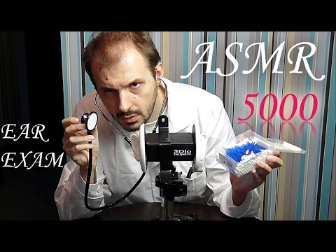 ASMR 3Dio Pure Binaural Medical Ears Cleaning Exam Role Play with Dr Sensor