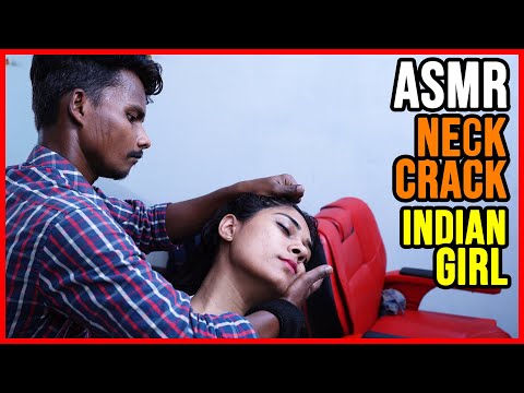 🔴 ASMR BARBER | HEAD MASSAGE by MASTER CRACKER on INDIAN GIRL | NECK AND HAIR CRACKS