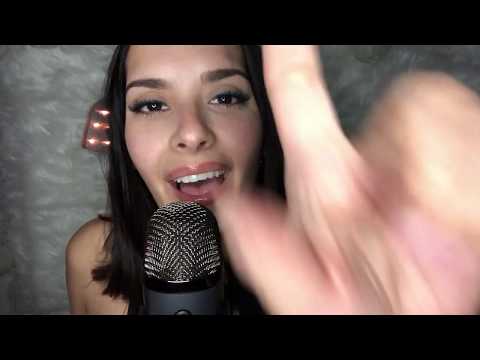 ASMR REPEATING "TINGLE" (breathy whispering w/ face touching)