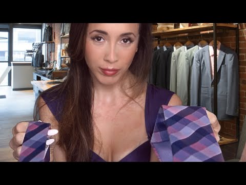 ASMR MEN'S SUIT FITTING AND STYLING | Soft Spoken