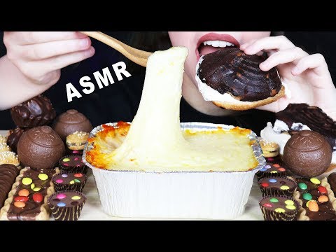 ASMR CHEESY LASAGNA PASTA + Mousse Cupcakes (Soft Sticky EATING SOUNDS) No Talking 먹방 | FOODMAS 5