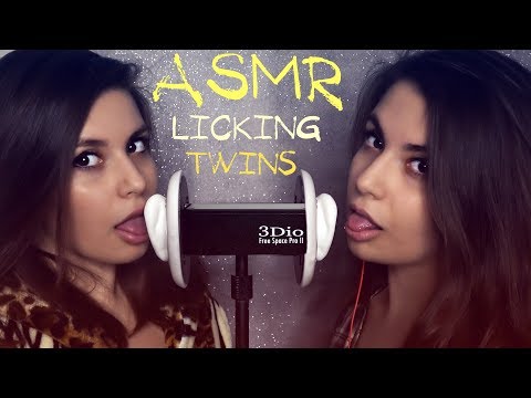 АСМР Ликинг от близняшек 👅 ASMR Licking TWIN 👅 3Dio 👅 3Дио