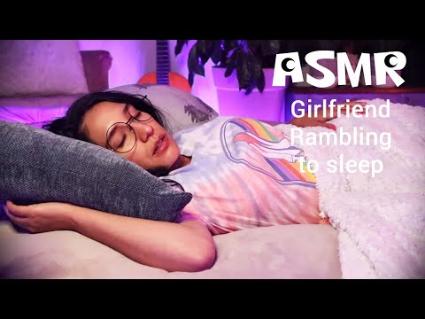 ASMR Girlfriend Rambling to Sleep | Inaudible Whispering | Relax | Comfort