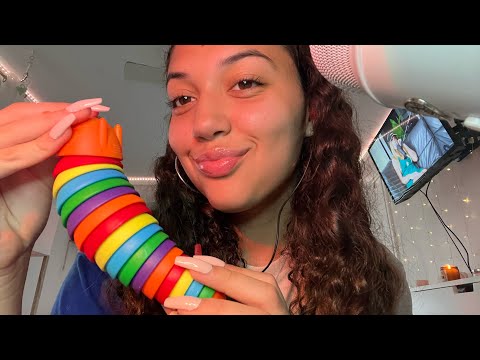 ASMR~ fast and aggressive textured scratching 🌈