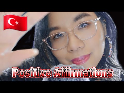 ASMR POSITIVE AFFIRMATIONS IN TURKISH & ENGLISH (Soft Speaking & Whispering, Hand Movements) 🇹🇷❤️🤍