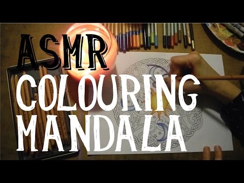 ASMR Colouring Mandala with Pencils | No Talk | LITTLE WATERMELON