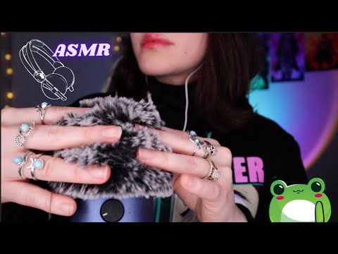 ASMR: Mic Scratching, rubbing & cupping with fuzzy cover 💜