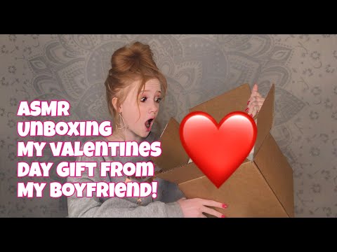 ASMR- Unboxing My Valentines Day Gift From My Boyfriend...